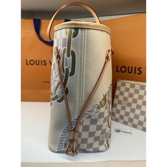 NIB Louis Vuitton Neverfull MM Nautical Azur N40471 💯% Authentic 🏅 - Picture 3 of 16